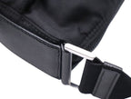 Prada Shoulder Bag Black Nylon Saffiano Leather Silver — view 8