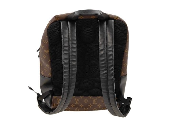 Louis Vuitton Backpack Dean Monogram Macassar Brown Black Leather — view 2
