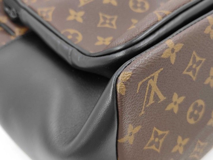 Louis Vuitton Backpack Dean Monogram Macassar Brown Black Leather — view 6