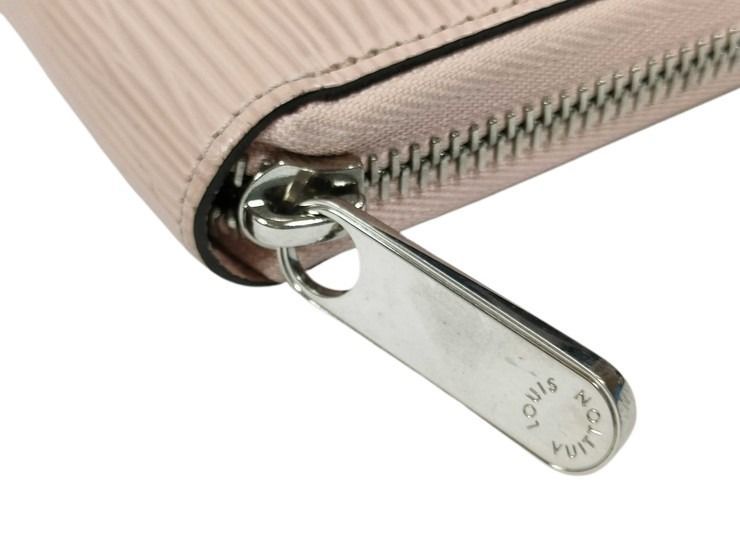 Louis Vuitton Wallet Epi Zippy Rose Ballerine Leather Zip Around Silver — view 5