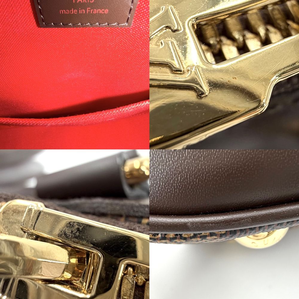 Louis Vuitton Handbag Verona PM Damier Canvas Brown Gold — view 6