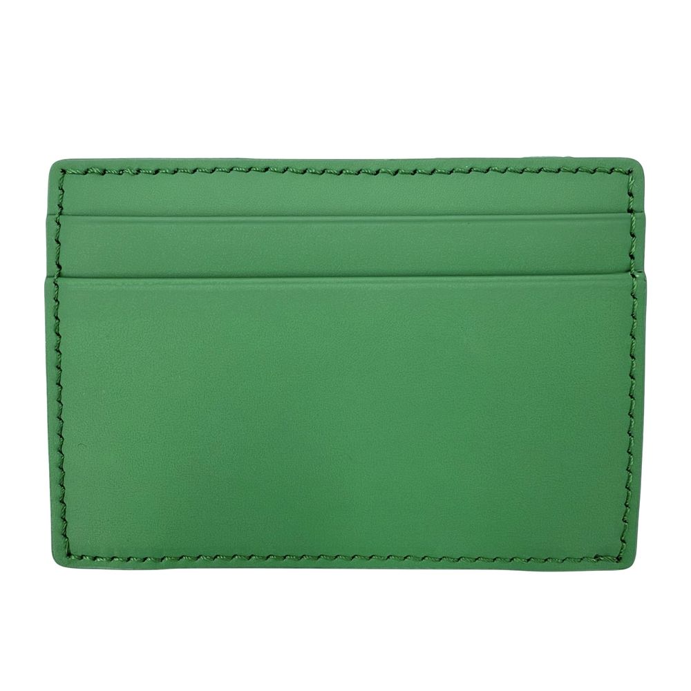 Dior Card Case Clover Magic Wallet Oblique Leather Green — view 2
