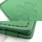 Dior Card Case Clover Magic Wallet Oblique Leather Green — view 6
