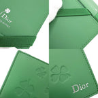 Dior Card Case Clover Magic Wallet Oblique Leather Green — view 7