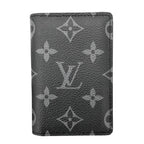 Louis Vuitton Card Case Monogram Eclipse Pocket Organizer Black