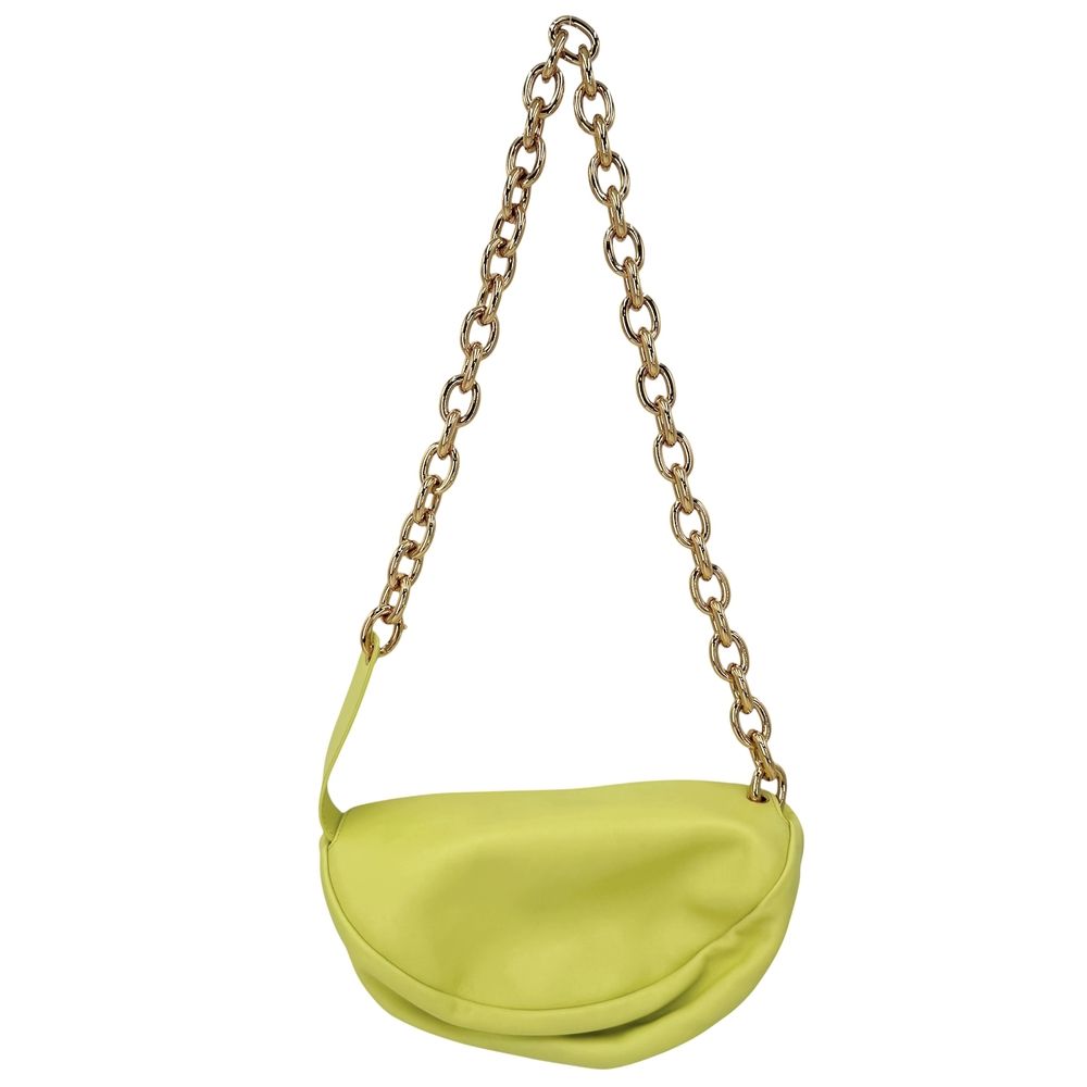 Bottega Veneta Shoulder Bag the Pouch Chain Leather Yellow Gold — view 2