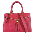 Louis Vuitton 2-Way Three PM Shoulder Bag Crossbody Monogram Empreinte Red Gold