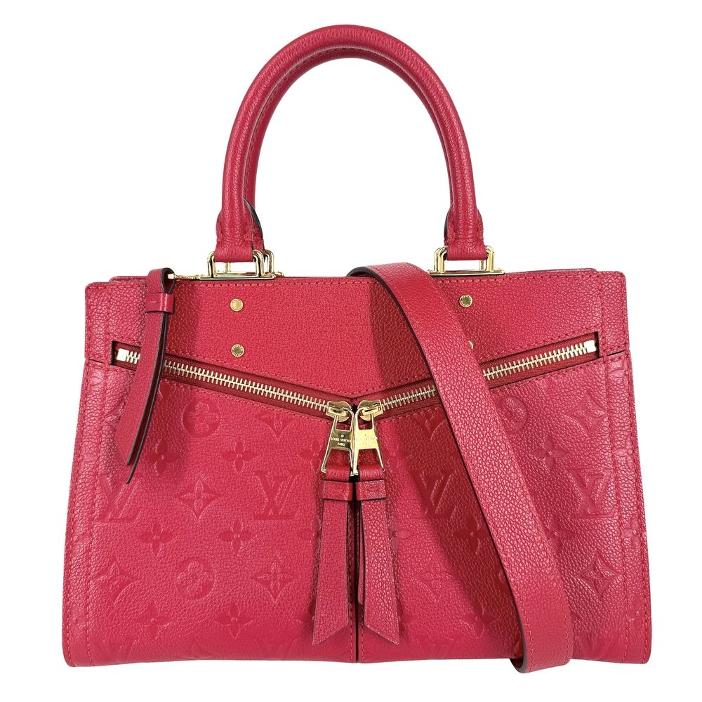Louis Vuitton 2-Way Three PM Shoulder Bag Crossbody Monogram Empreinte Red Gold