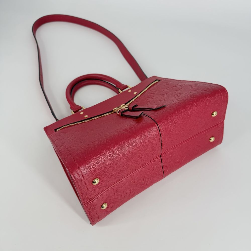 Louis Vuitton 2-Way Three PM Shoulder Bag Crossbody Monogram Empreinte Red Gold — view 3