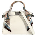Fendi 2-Way Peekaboo Selleria Shoulder Bag Crossbody Small with Scarf Leather