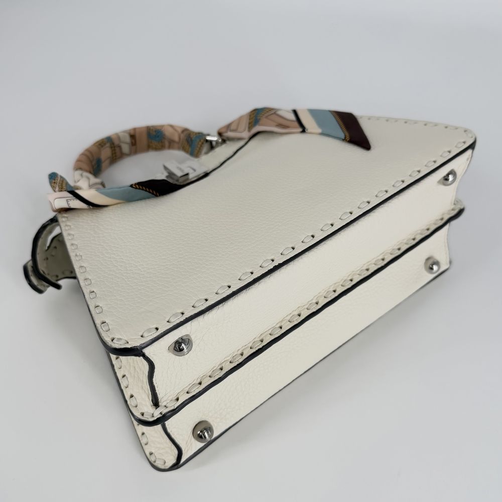 Fendi 2-Way Peekaboo Selleria Shoulder Bag Crossbody Small with Scarf Leather — view 3