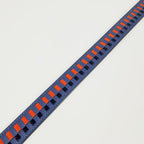 Hermes Shoulder Strap Bandouliere Tresage de Cuir Blue Red Gold — view 3