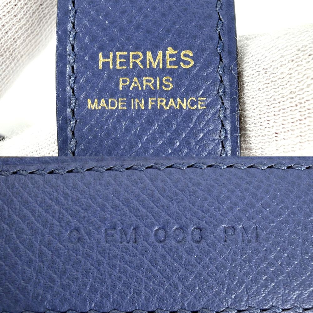 Hermes Shoulder Strap Bandouliere Tresage de Cuir Blue Red Gold — view 4