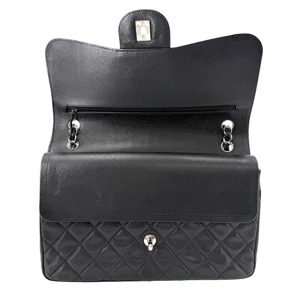 Chanel Shoulder Bag Quilted 30 Maxi Double Chain Flap Crossbody CC Logo — view 4