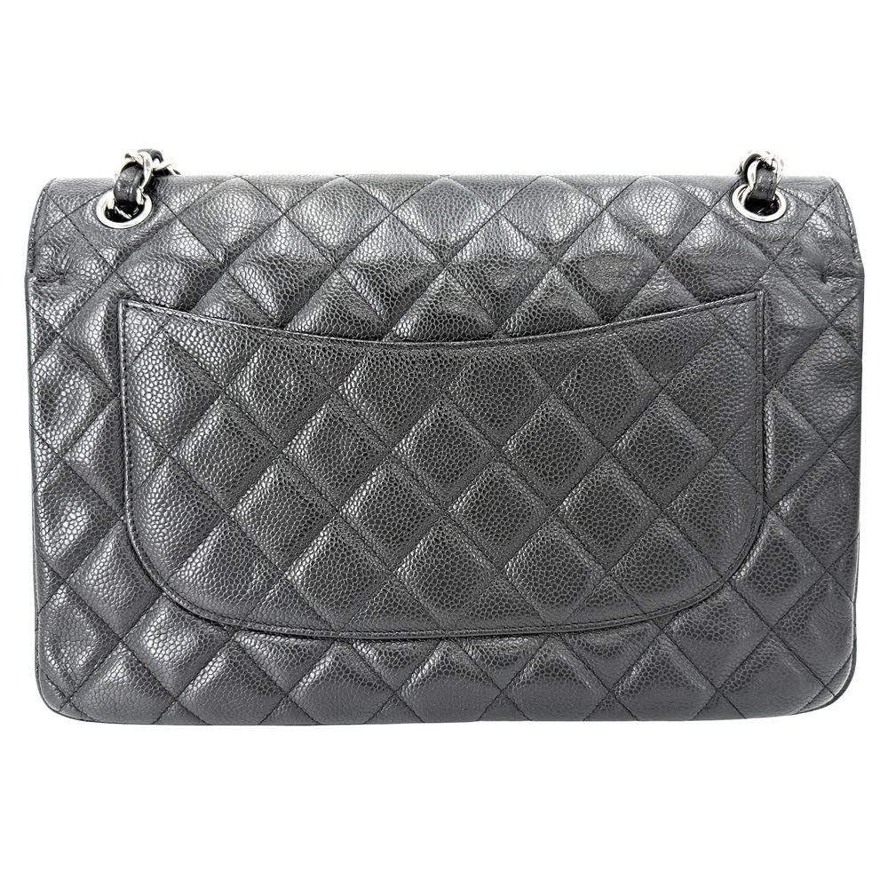 Chanel Shoulder Bag Quilted 30 Maxi Double Chain Flap Crossbody CC Logo — view 2