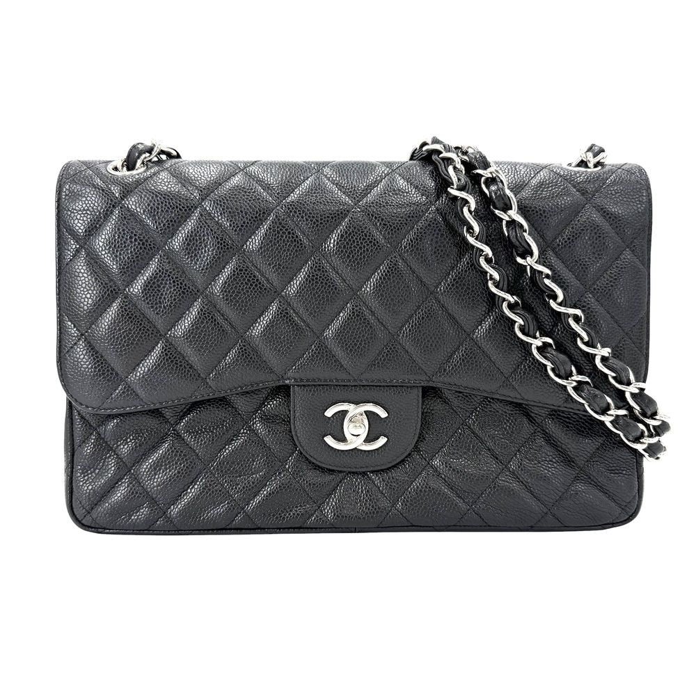 Chanel Shoulder Bag Quilted 30 Maxi Double Chain Flap Crossbody CC Logo