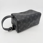 Louis Vuitton Clutch Monogram Eclipse Locker Dopp Kit Second Leather Black — view 3