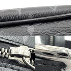 Louis Vuitton Clutch Monogram Eclipse Locker Dopp Kit Second Leather Black — view 6