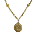 Chanel Necklace CC Logo Long Gold Plated
