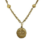 Chanel Necklace CC Logo Long Gold Plated