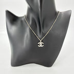 Chanel Necklace CC Logo Rhinestone — view 3