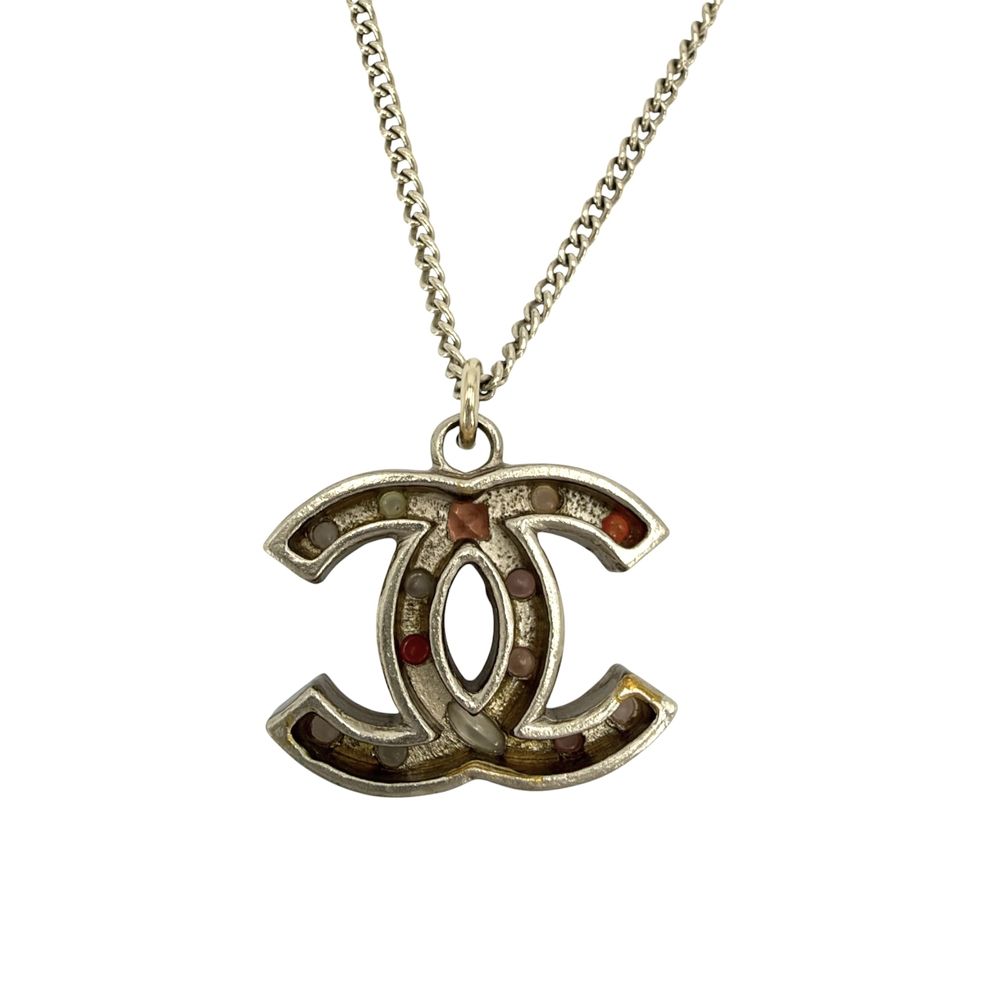 Chanel Necklace CC Logo Vintage Rhinestone 07A — view 2