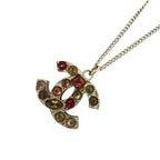 Chanel Necklace CC Logo Vintage Rhinestone 07A