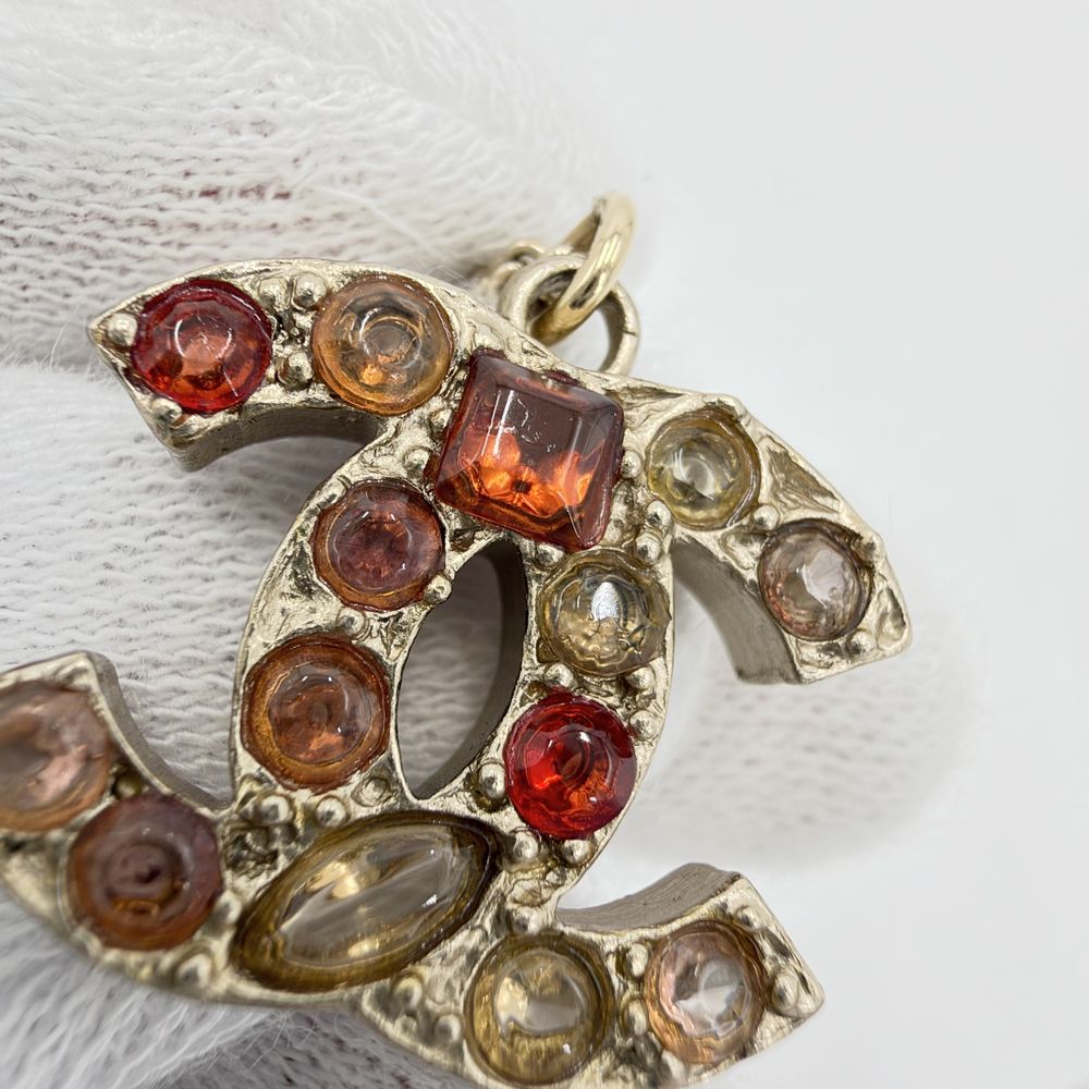 Chanel Necklace CC Logo Vintage Rhinestone 07A — view 8