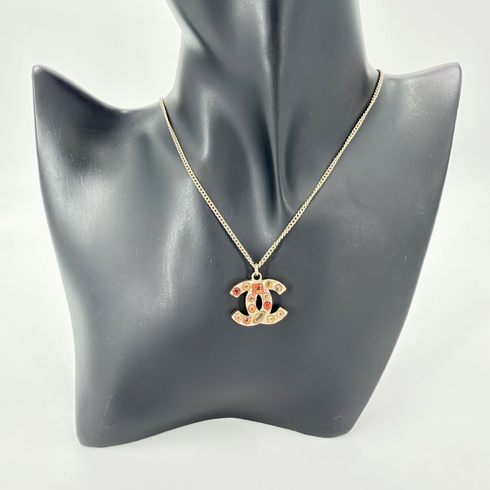 Chanel Necklace CC Logo Vintage Rhinestone 07A — view 3