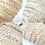 Loewe Handbag Anagram Basket Bag Small Raffia Leather Beige Brown Silver Spring — view 7