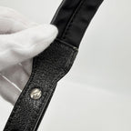 Chanel Tote Paris Biarritz MM Handbag CC Logo Shoulder Leather Black Silver — view 8