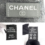 Chanel Shawl Logo Line Scarf Cashmere Black Autumn Winter — view 3