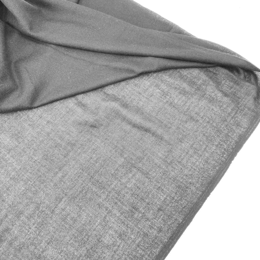 Chanel Shawl Logo Line Scarf Cashmere Black Autumn Winter — view 5