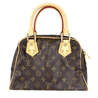 Louis Vuitton Handbag Manhattan PM Monogram Canvas Brown Gold — view 2