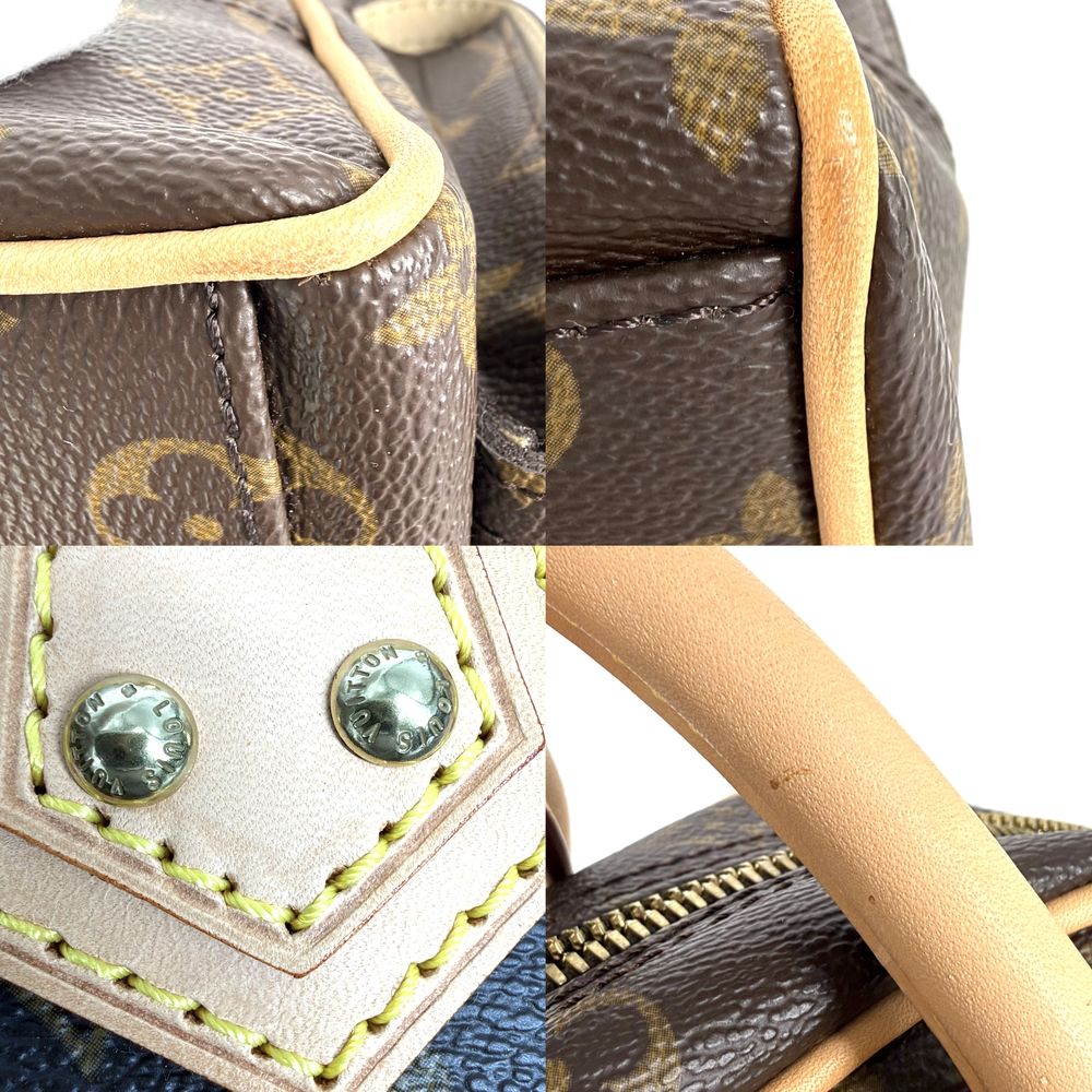 Louis Vuitton Handbag Manhattan PM Monogram Canvas Brown Gold — view 7