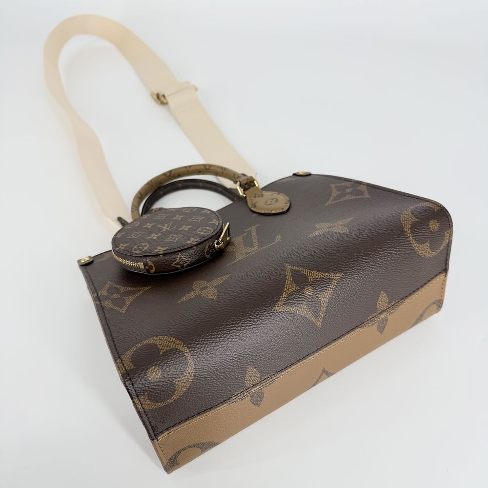 Louis Vuitton 2-Way Monogram Reverse On The Go PM Shoulder Bag Crossbody Canvas — view 3