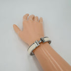 Hermes Bangle Clic H Bracelet Off White Silver — view 3