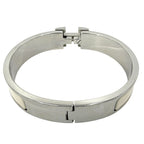 Hermes Bangle Clic H Bracelet Off White Silver — view 2