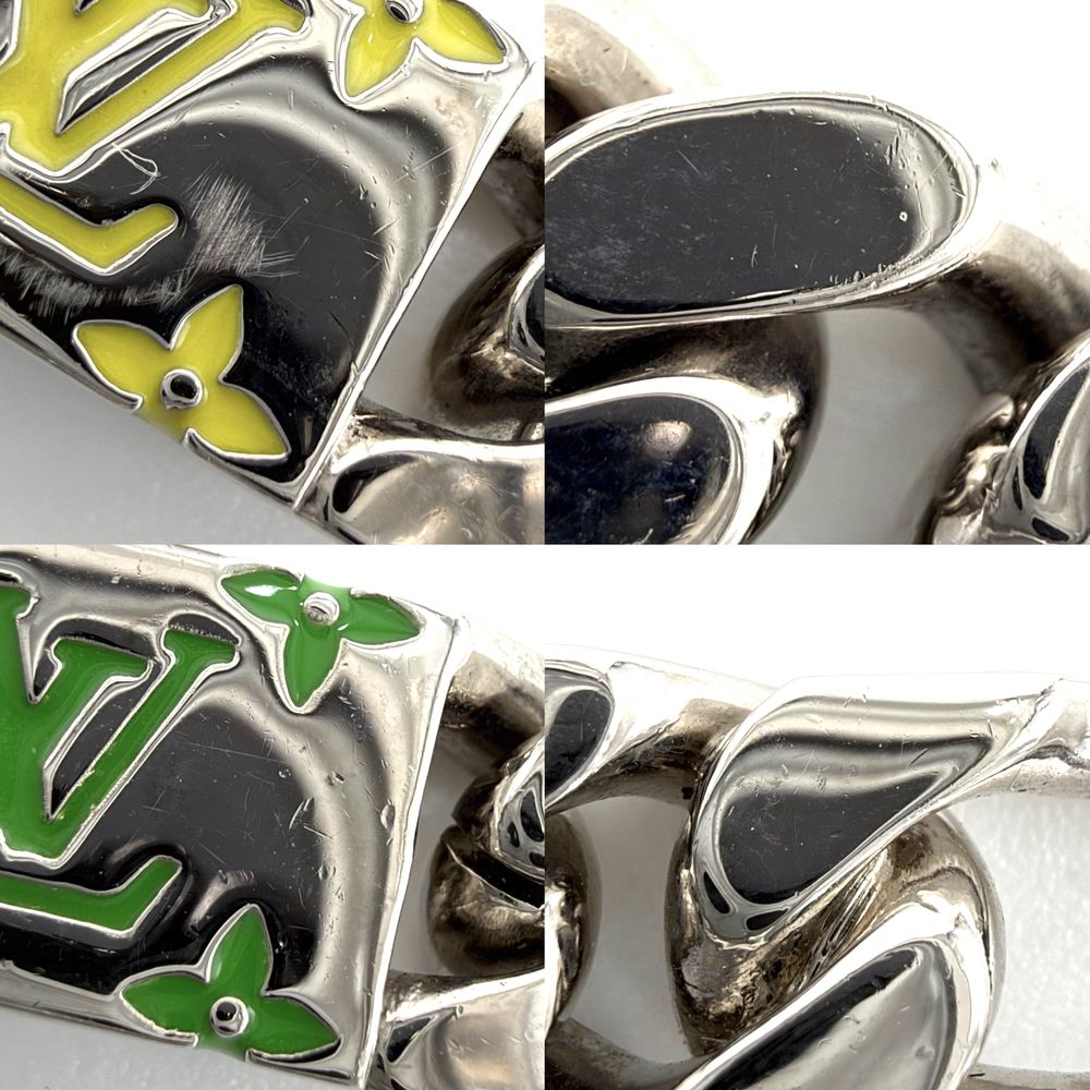 Louis Vuitton Bracelet Monogram LV Mosaic L Metal Silver — view 5