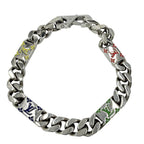 Louis Vuitton Bracelet Monogram LV Mosaic L Metal Silver