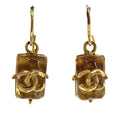 Chanel Earrings CC Logo Swing 99P Gold