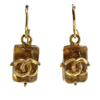 Chanel Earrings CC Logo Swing 99P Gold
