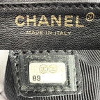 Chanel Handbag Quilted CC Logo Turnlock Top Handle Caviar Leather Black Gold — view 7