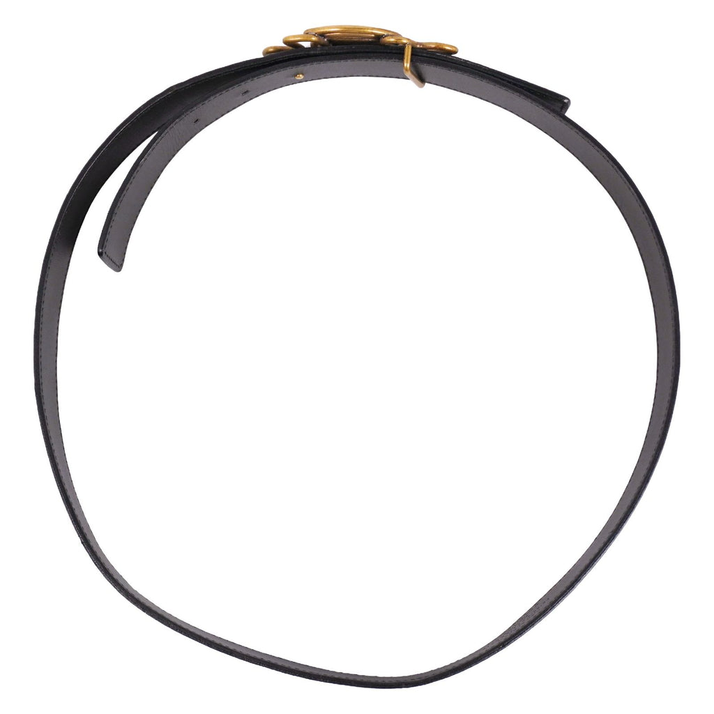 Saint Laurent Belt Leather YSL Logo Buckle 85 Black — view 4