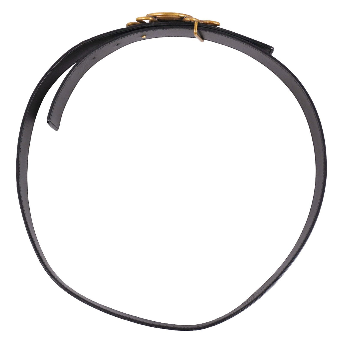 Saint Laurent Belt Leather YSL Logo Buckle 85 Black — view 4