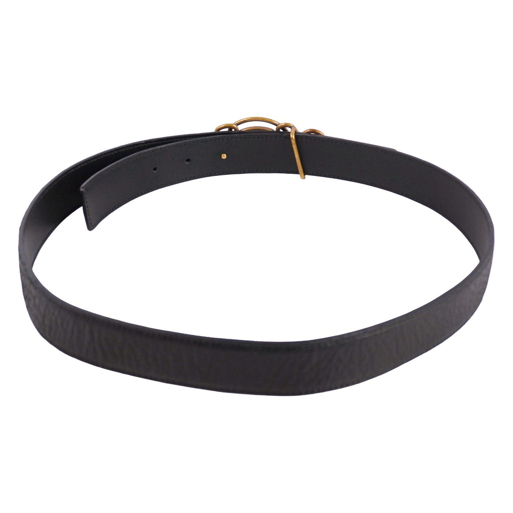 Saint Laurent Belt Leather YSL Logo Buckle 85 Black — view 3