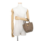 Hermes Handbag Picotin Lock PM Etoupe Gold Taurillon Clemence Tote — view 4