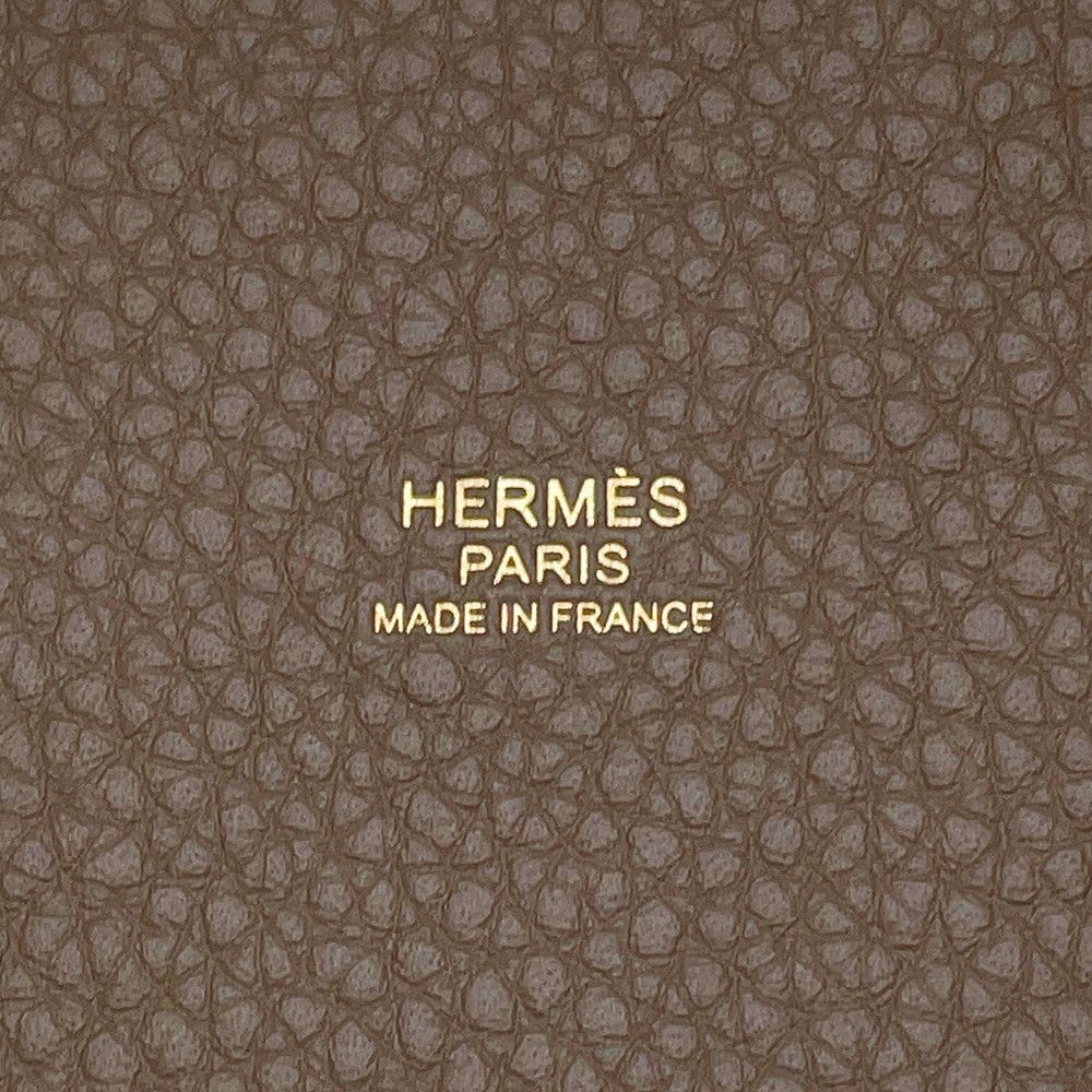 Hermes Handbag Picotin Lock PM Etoupe Gold Taurillon Clemence Tote — view 6