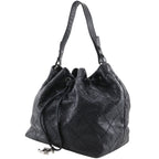 Chanel on the Road Wild Stitch Drawstring Leather Black Shoulder Bag — view 2
