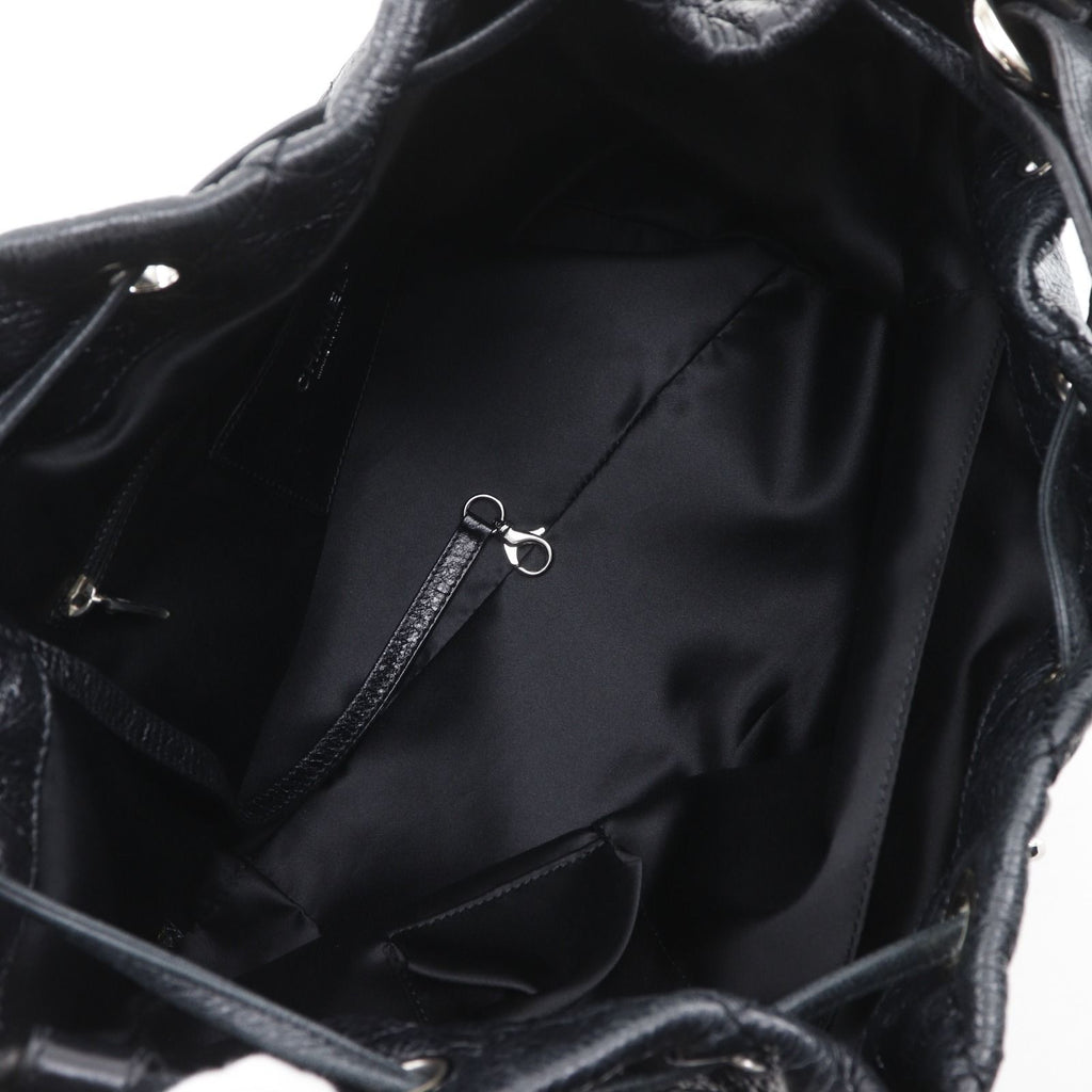 Chanel on the Road Wild Stitch Drawstring Leather Black Shoulder Bag — view 5